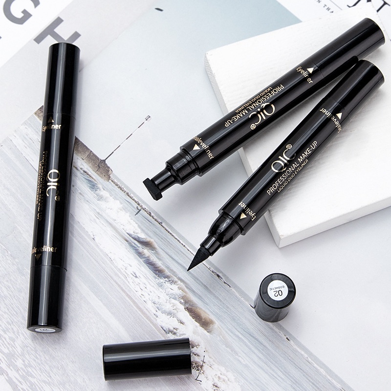 Kẻ Mắt Dạng Lỏng QIC Thiết Kế Hai Đầu Trang Điểm Nhanh Khô Chống Thấm Nước Và Mồ Hôi