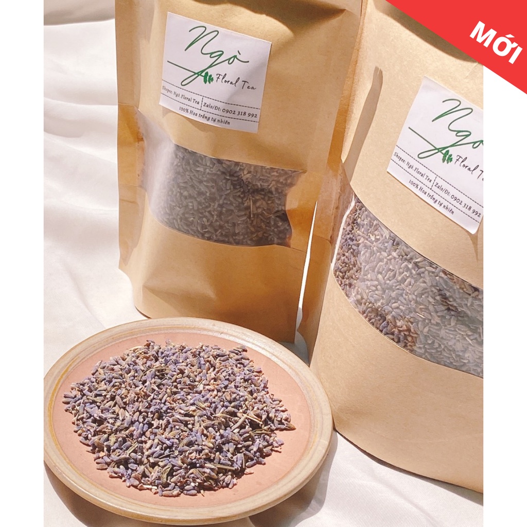 Trà hoa Lavender khô, hương thơm nồng nàn từ thiên nhiên, trà sạch 100%, dùng làm thực phẩm hoặc túi thơm, giúp thư giãn