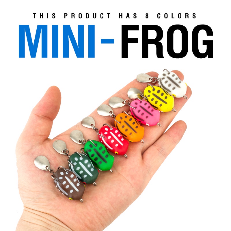 1 Mồi Ếch Giả Câu Cá Mềm 3cm / 3.2g 8 Màu Có Móc