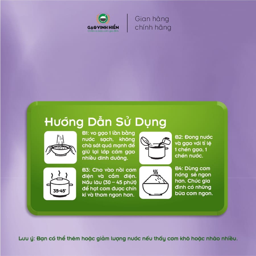 Gạo Đỗ Quyên Vinh Hiển 5kg - Dẻo vừa, mềm, cơm ngon