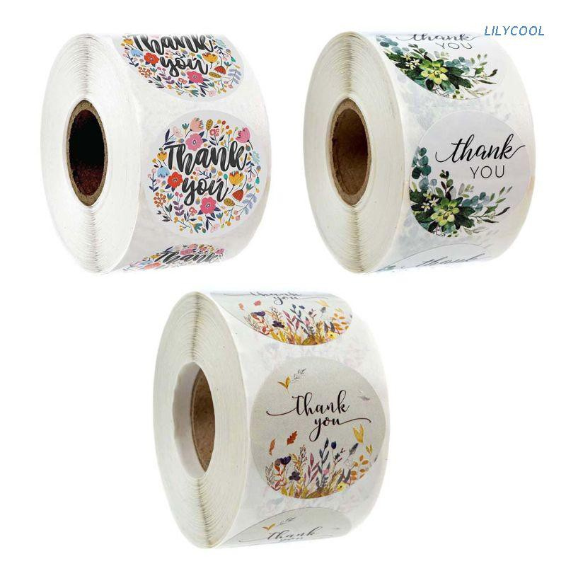 Set 500 nhãn dán chữ thank you phong cách vintage độc đáo
