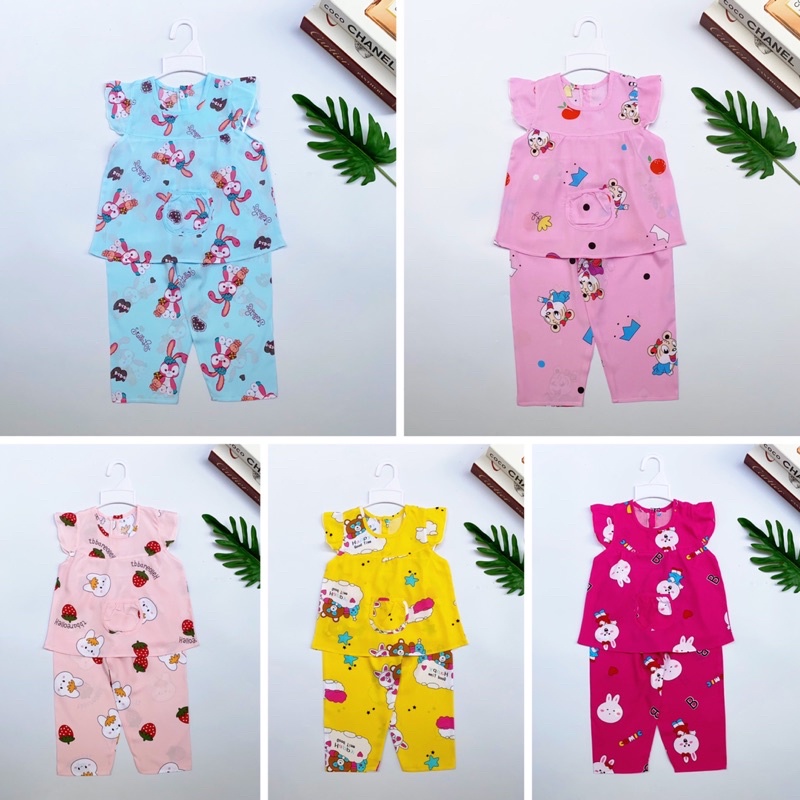 Đồ tole bé gái, đồ tone bé gái tay ngắn quần dài, chất mát 9-26kg đường may kĩ cao cấp nhiều mẫu - Pigbaby