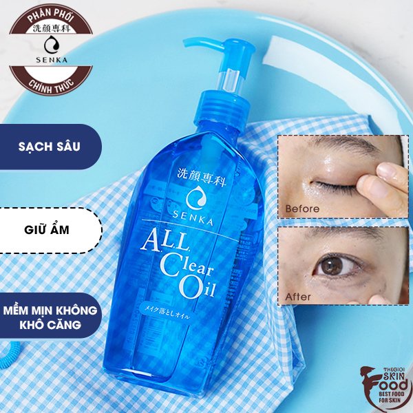 Dầu Tẩy Trang Làm Sạch Sâu Senka All Clear Oil 230ml