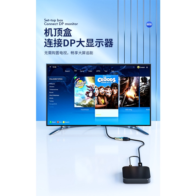 Cáp chuyển đổi Hdmi to displayport 4k 60HZ 2k 144hz Unitek V154A chính hãng bảo hành 18 tháng