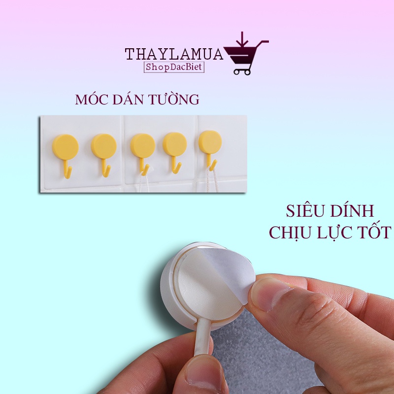 Móc dán tường siêu dính - chịu lực tốt - treo quần áo thoải mãi (MNT03)