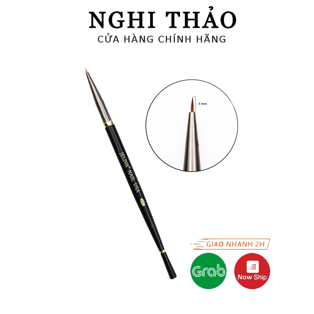 Cọ vẽ nét nail , cọ vẽ móng ngắn 6mm Jeliva số 07