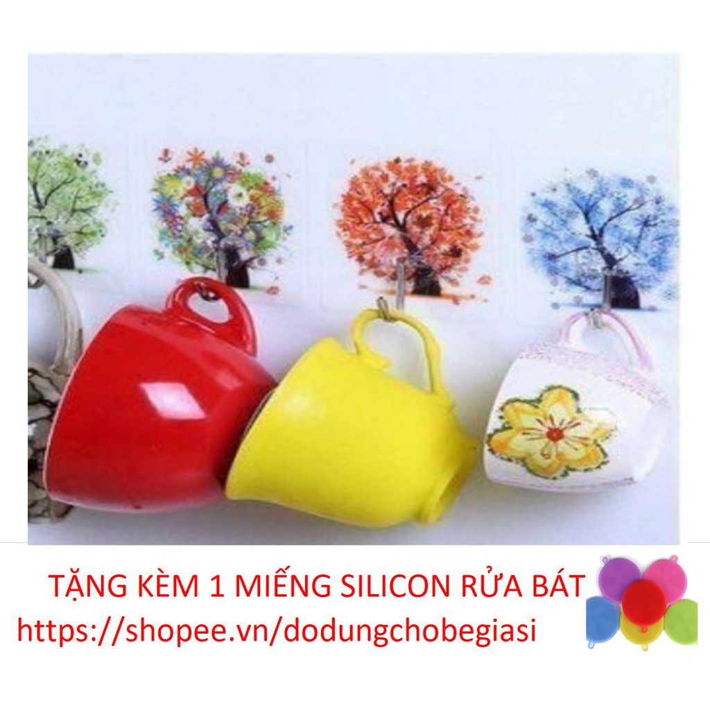 Combo 230 Móc dán tường 3D MÓC HOA VĂN