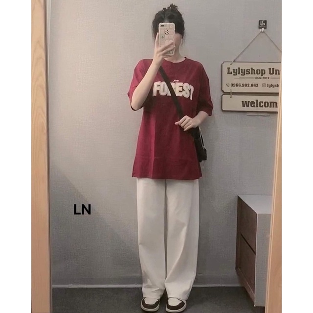 Sét áo Forest đỏ + quần kaki trắng TH6