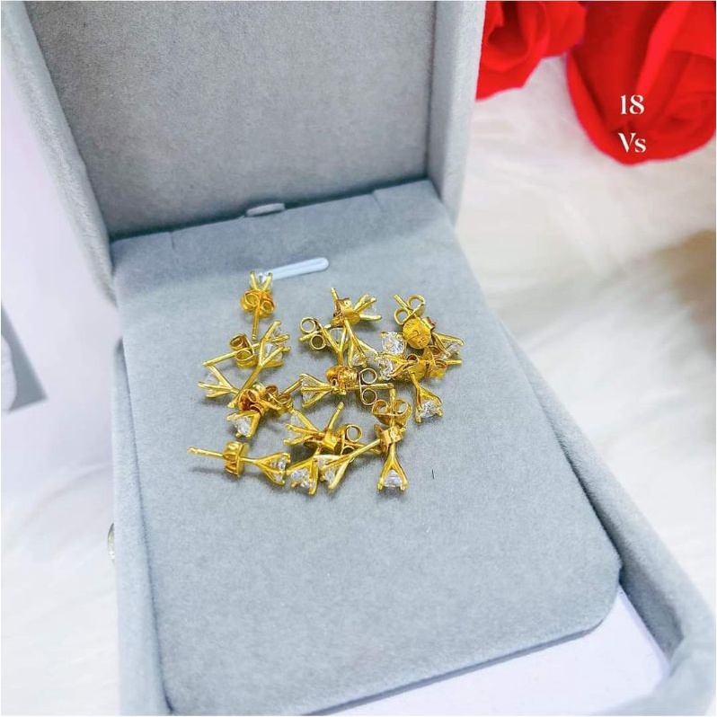 Bông tai nụ đá 3li vàng