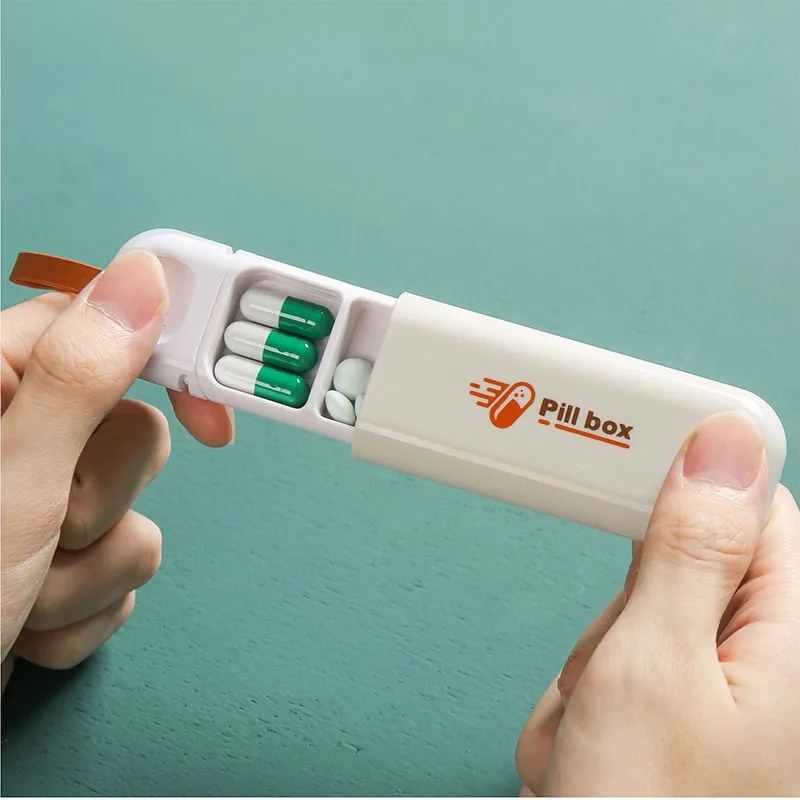 Hộp Đựng Thuốc Mini Bằng Nhựa ABS Chống Bụi Có Nắp Đậy Kích Thước 11.2*4CM