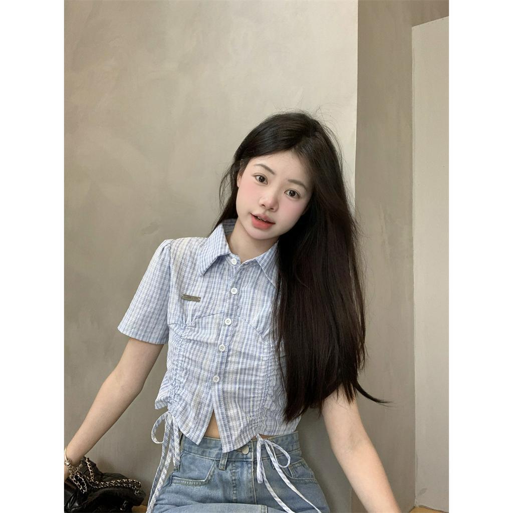 「 WELOVE1 」Áo Sơ Mi Ngắn Mỏng Phù Hợp Với Mùa Hè Cho Nữ