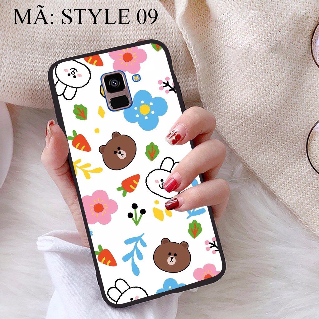 Ốp lưng Samsung A8 Plus 2018 viền dẻo TPU BST Phong cách