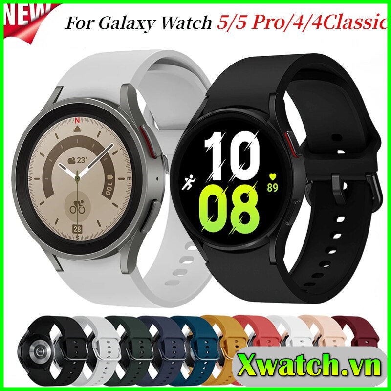 Dây đeo silicon thay thế cho Samsung Galaxy watch 4 40mm 44mm  watch 5 40/44mm watch 5pro 45mm 20mm