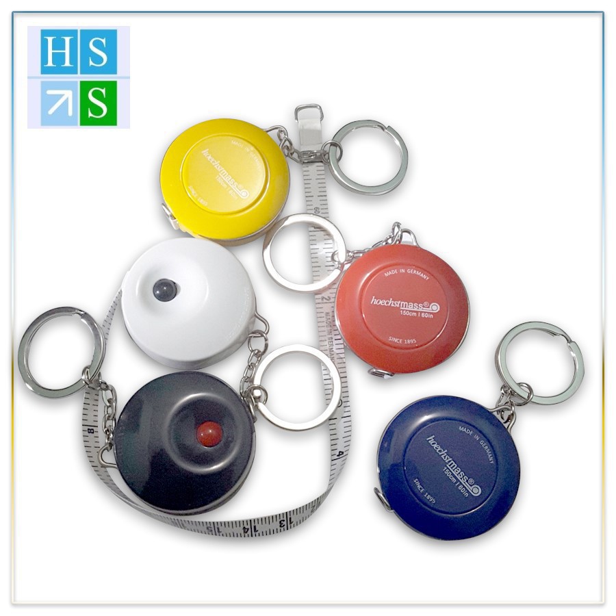 Thước dây móc chìa khóa HoechstMass của Đức 150cm ( Tùy chọn MẦU ) dây mềm nút bấm tự thu dây tiện lợi - HS Shop Đà Nẵng