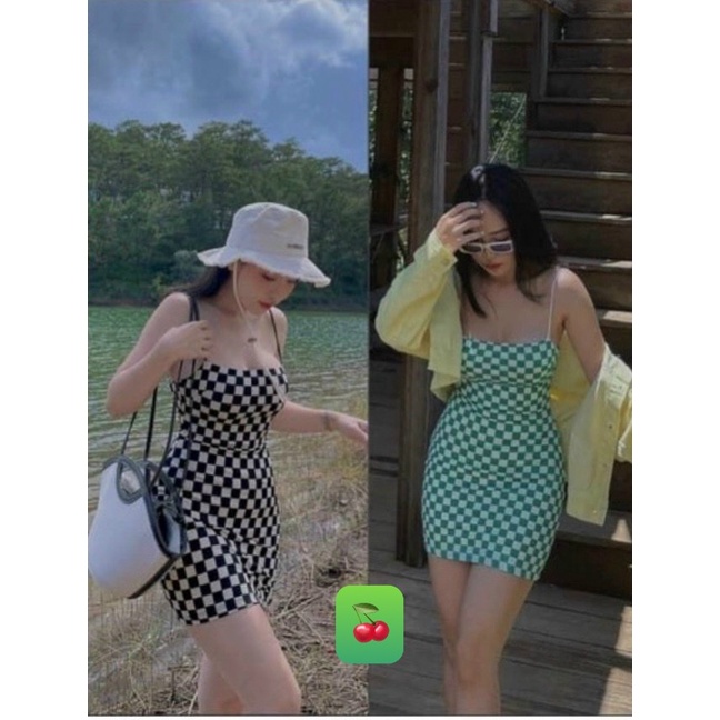 [ Xả kho 3 ngày ] Đầm voan bèo hai dây xinh GB08082