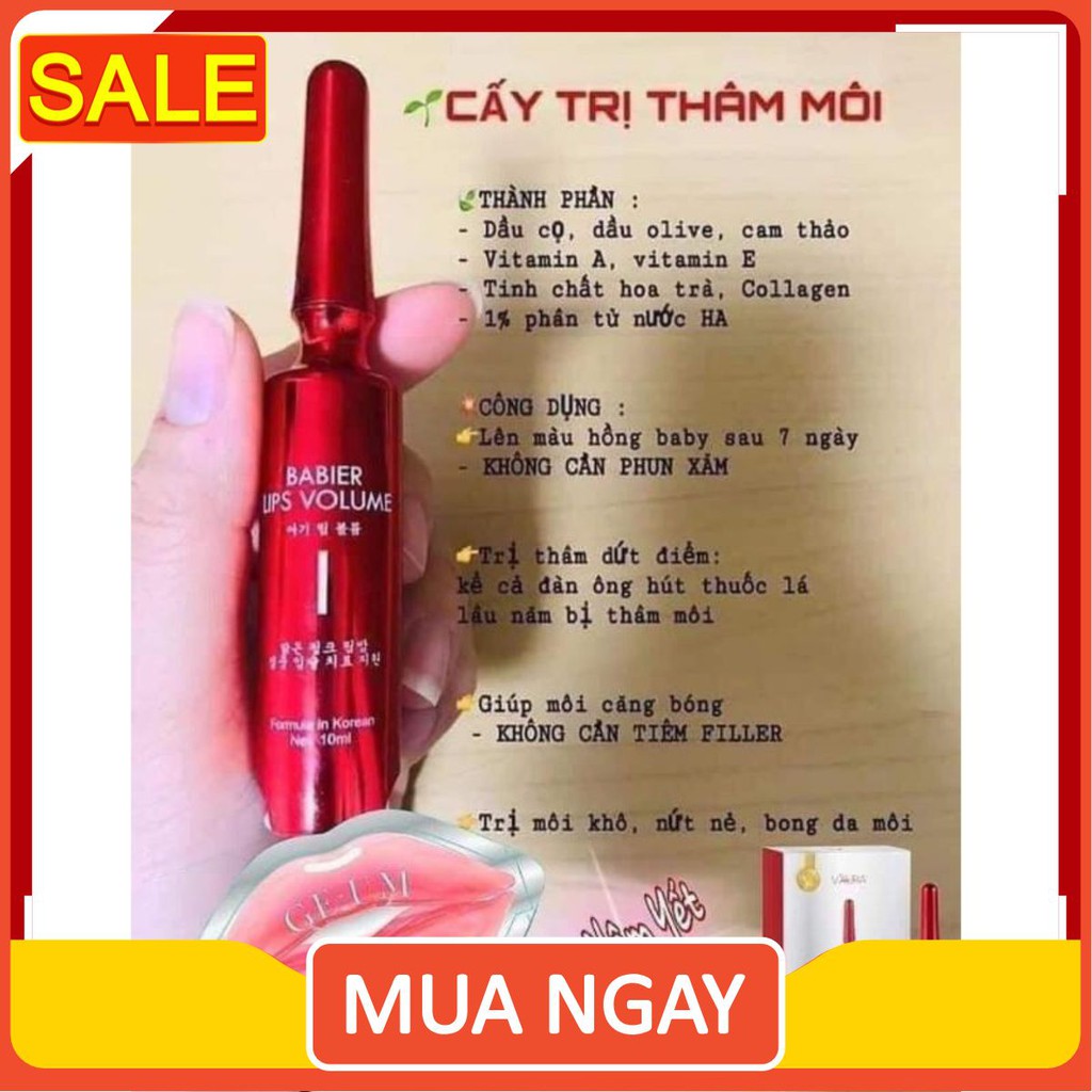 [Freeship] Cấy môi vaura, cấy màu môi babier lips volume | BigBuy360 - bigbuy360.vn