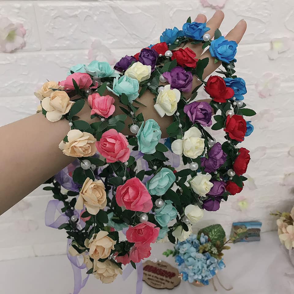 Túi hoa giấy handmade bông to 2,5cm