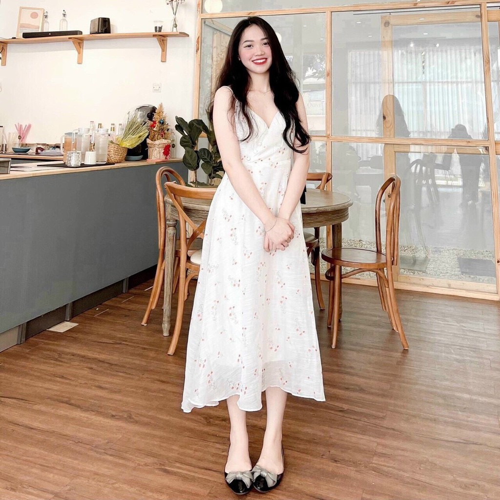 Đầm dáng dài 2S cho phái nữ, đầm xòe nữ, phong cách trẻ trung nữ tính, hàng đẹp bán shop, phom dưới 54kg | BigBuy360 - bigbuy360.vn