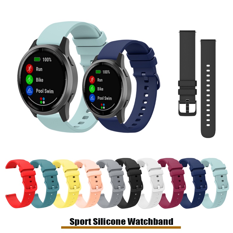 Dây Đeo Silicon 18mm Cho Đồng Hồ Thông Minh Garmin vivomove 3s/move3S/Vivoactive 4s/Active S/Venu 2s 40mm/ Forerunner 255S