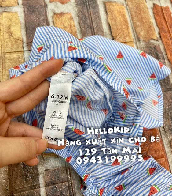 Jumsuit kẻ dưa hấu