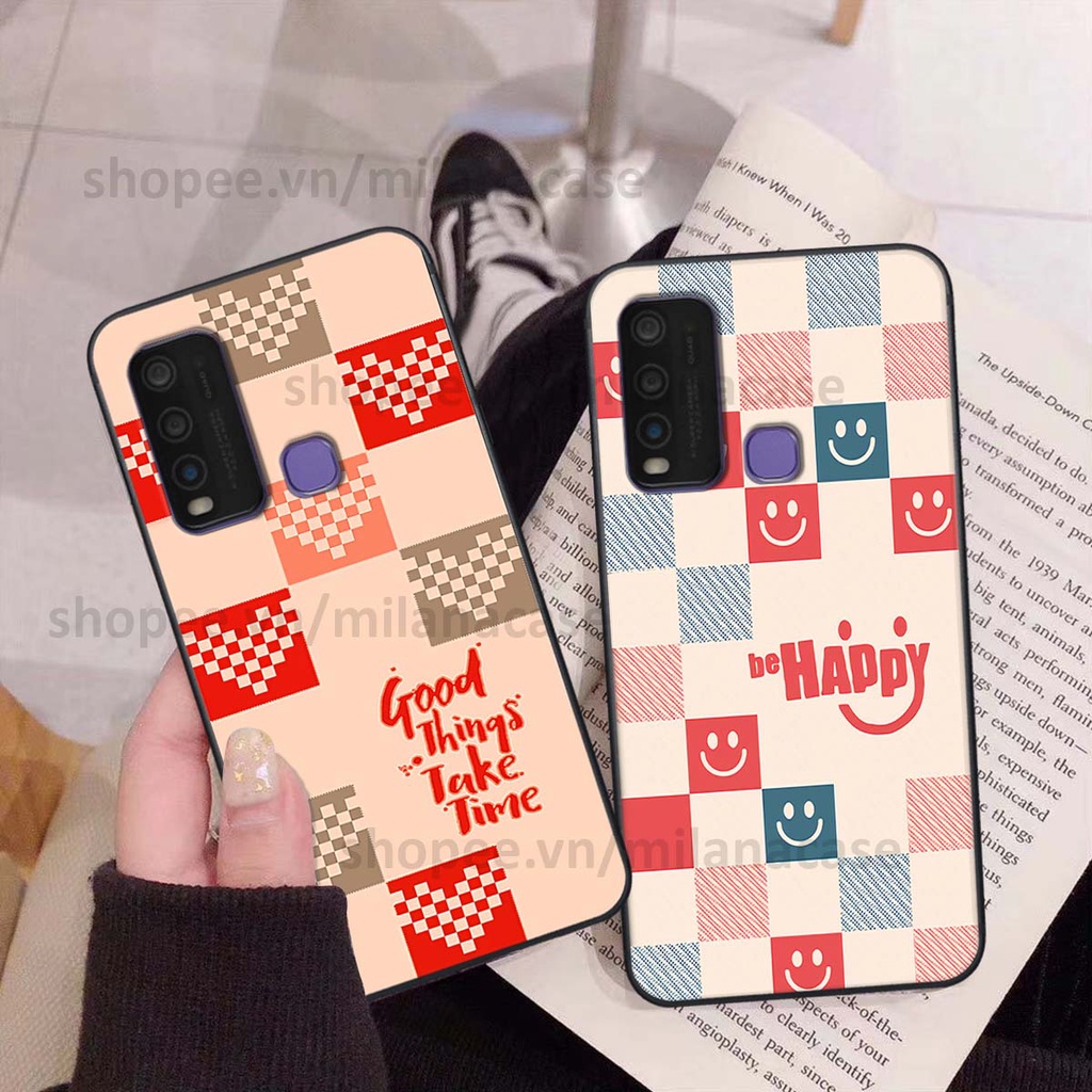 Ốp Vivo Y30 / Y50 caro họa tiết nhiều màu sắc siêu đẹp thời trang cá tính