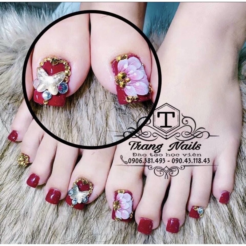 hoa bột -nn tay chân nail