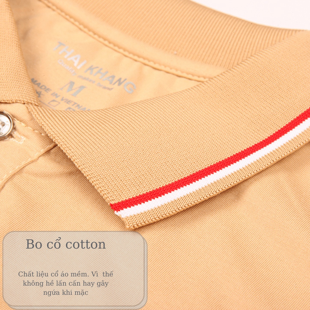 Áo thun nam trung niên THÁI KHANG vải cotton mềm mát ATHUN15
