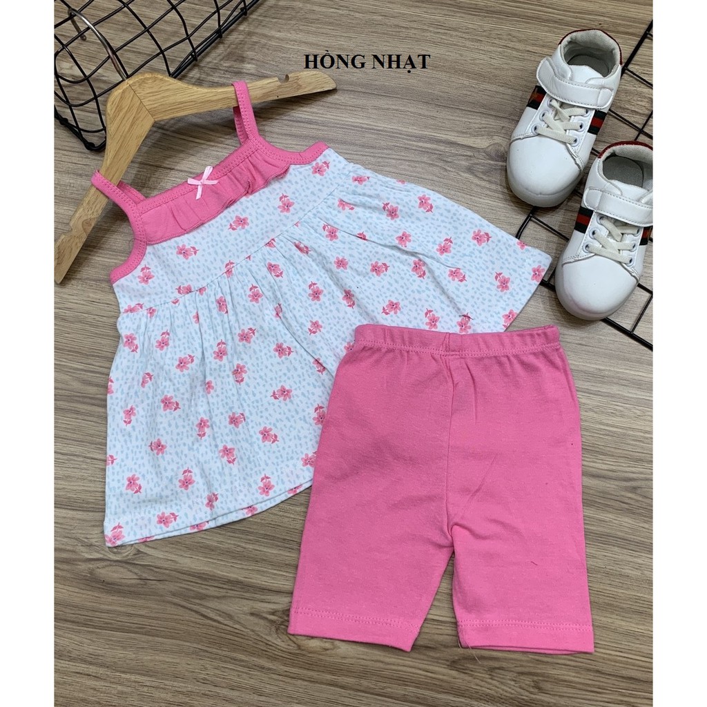 [Hình thật] Bộ bé gái 2 dây cotton J215