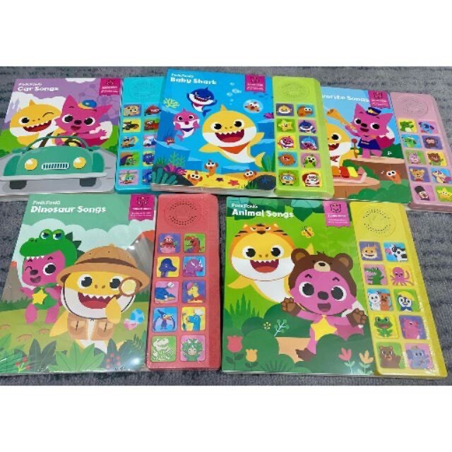 Sách - âm thanh học Tiếng Anh Pinkfong Sound book: Baby shark, Kids favourite, Car, Dinosaur, Animals