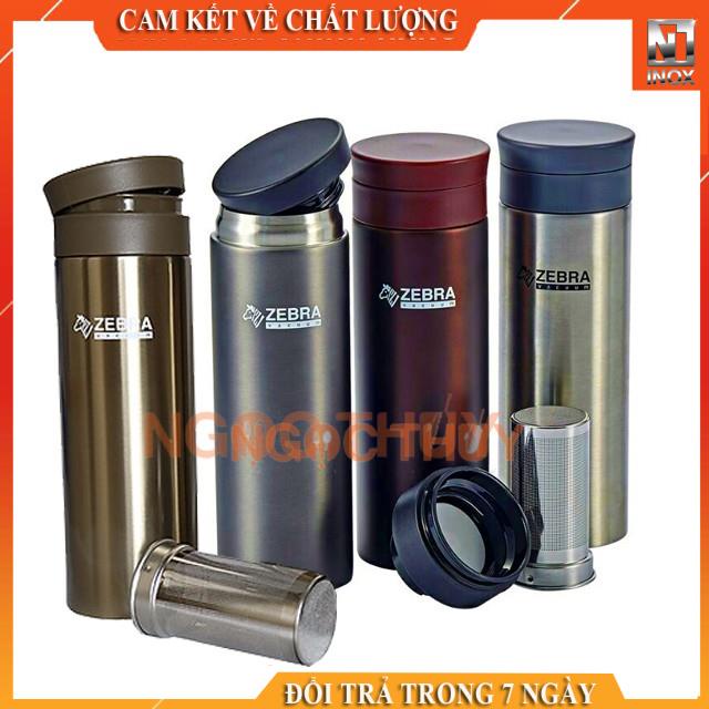 Bình giữ nhiệt Inox 304 zebra 450ml Eva có lưới lọc trà - Zebra - 112915|Hàng chính hãng nhập khẩu Thái Lan