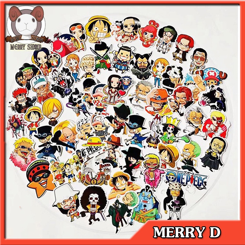 BỘ 61 MIẾNG DÁN STICKER ONE PIECE - VUA HẢI TẶC