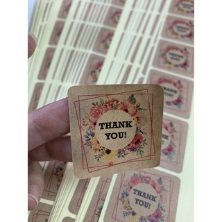 COMBO 100 TEM KRAFT "THANK YOU" 4x4 cm
