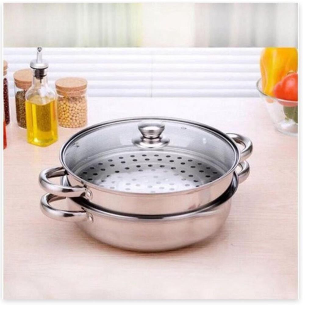 [Xả Kho]Nồi hấp inox 2 tầng POT size 28cm