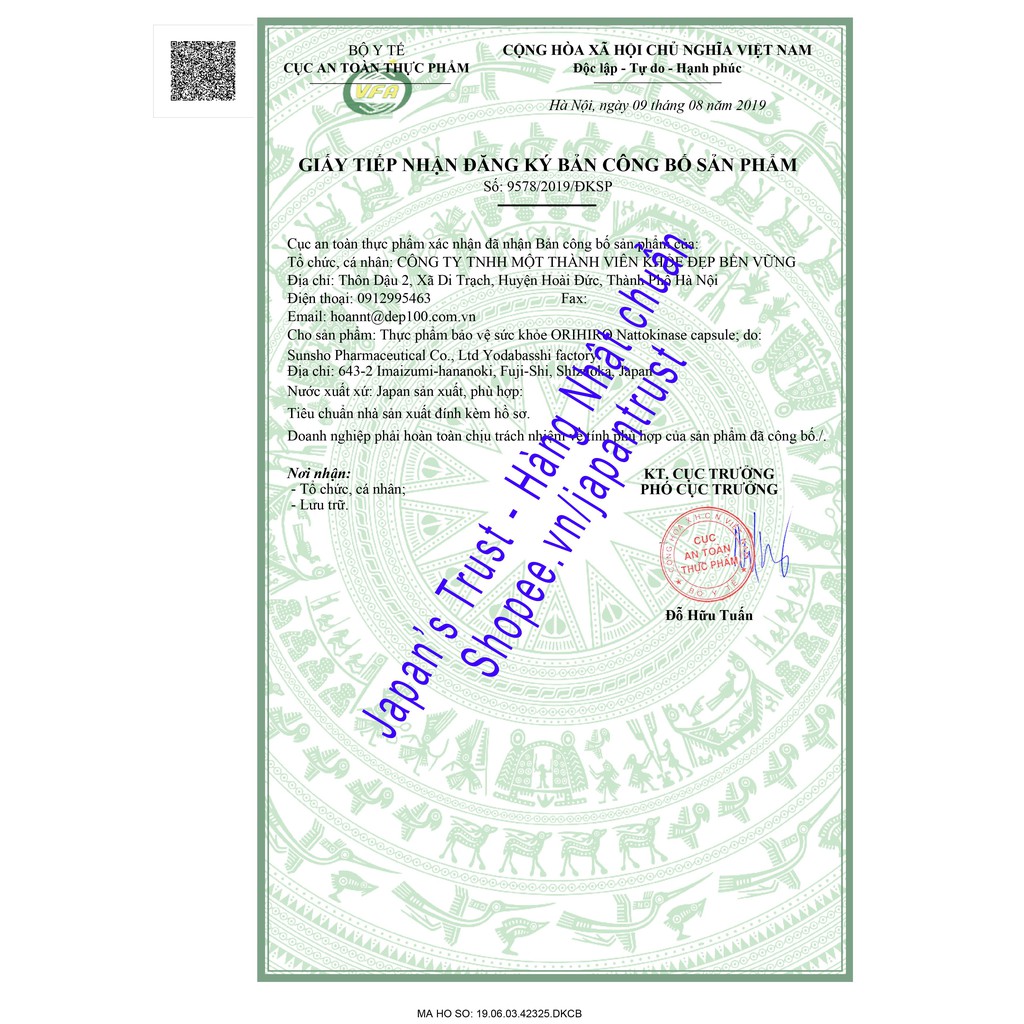 Viên hỗ trợ phòng chống đột quỵ 4000 FU Orihiro 60 viên  - Hàng chính hãng