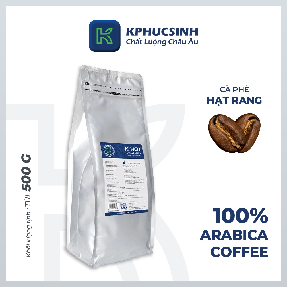 Combo 2 túi cà phê rang xay xuất khẩu K-HO1 500g/gói KPHUCSINH - Hàng Chính Hãng