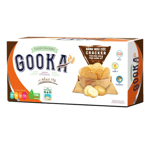 Bánh Cracker ngũ cốc khoai tây Gooka