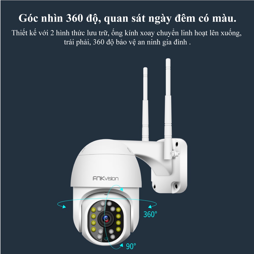 Camera Ngoài Trời PTZ MINI Xoay 360° Chống Nước YooSee Full HD 5MP 16 Led Ban Đêm Trợ Sáng Đàm Thoại 2 Chiều