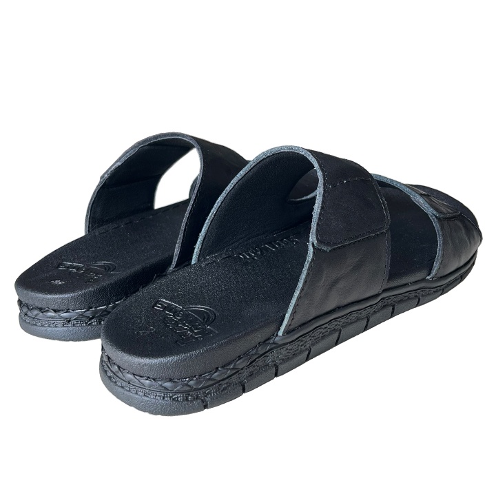 Dép Nam Thời Trang da bò thật màu vàng quai ngang đế cao 3cm DNTH156