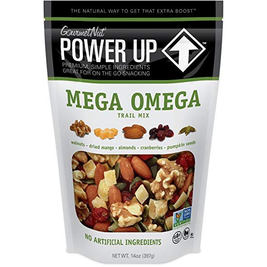 Hạt và trái cây sấy khô Gourmetnut POWER UP TRAIL MIX MEGA 397gr date 2024