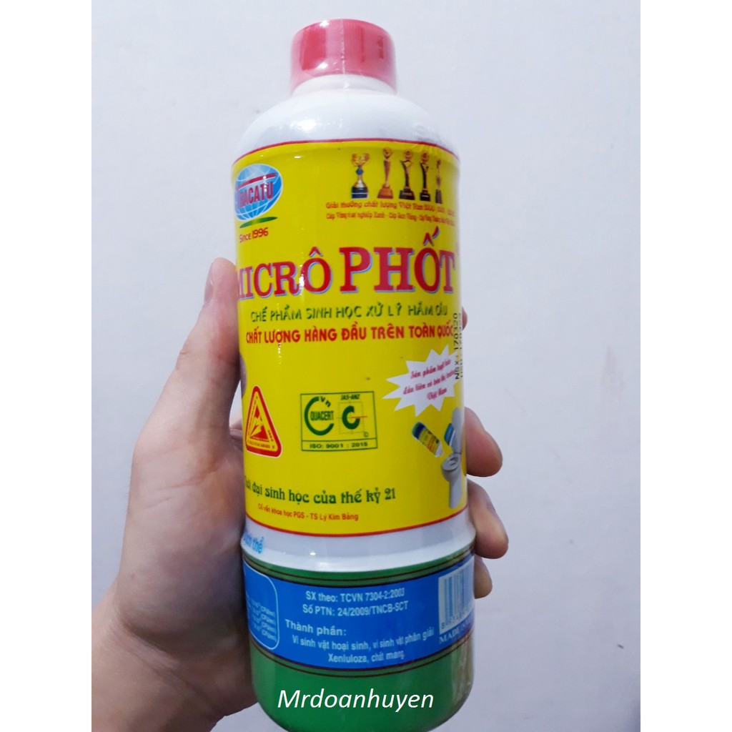 Dung Dịch Đổ Nhà Vệ Sinh Hầm Cầu Micrô Phốt TRACATU Chai 500Ml nước/ 65g bột