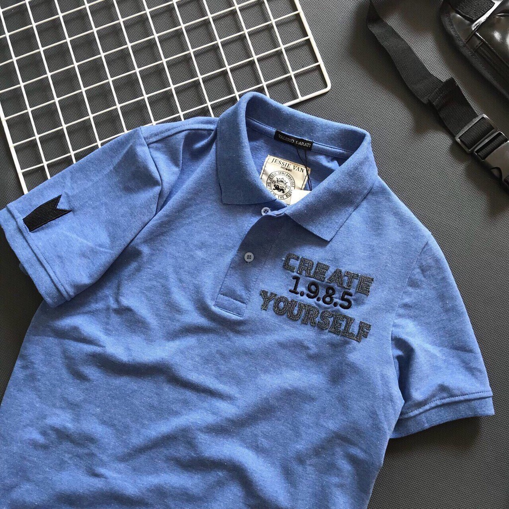 ÁO THUN NGẮN TAY NAM CỔ BẺ THÊU CHỮ THỜI TRANG [ảnh thật] - STD072 | BigBuy360 - bigbuy360.vn