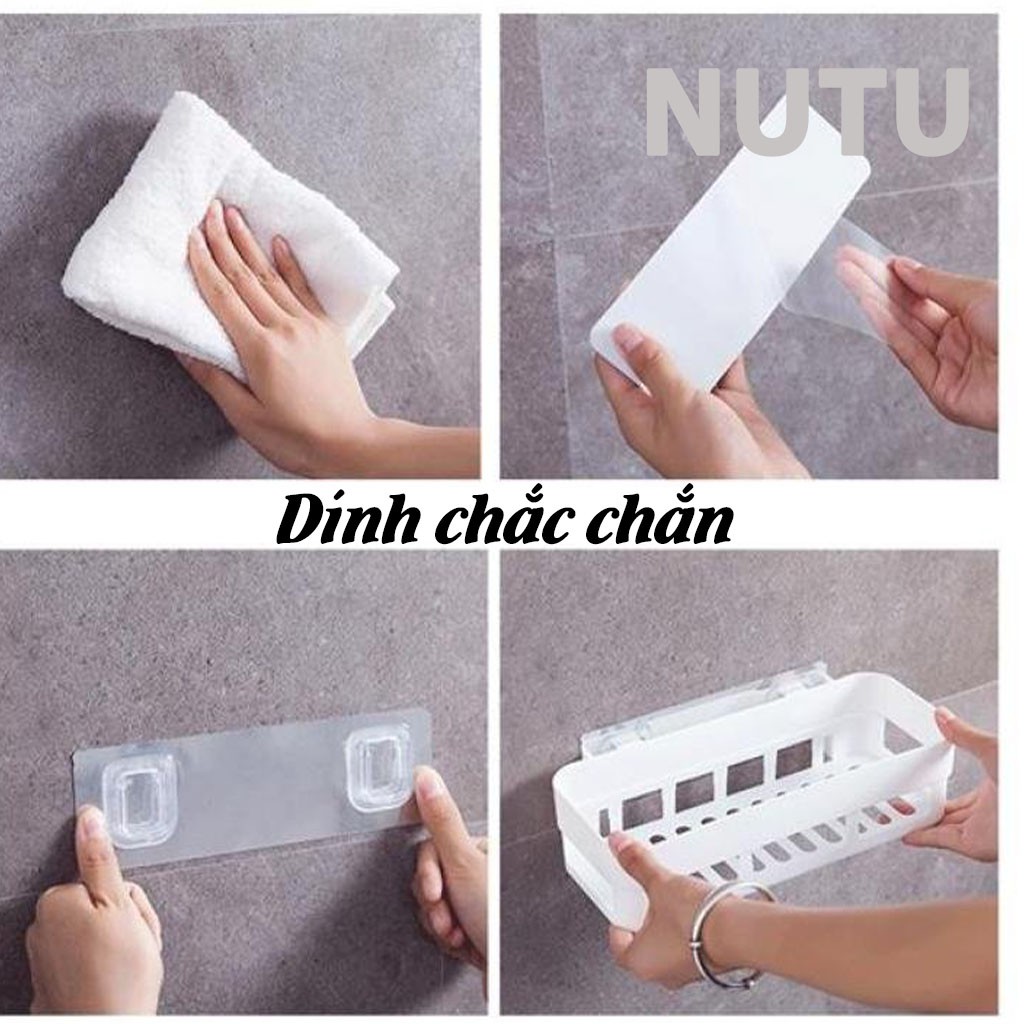 Kệ Nhà Tắm Dán Tường Không Cần Khoan Đục, Kệ Để Đồ Đa Năng