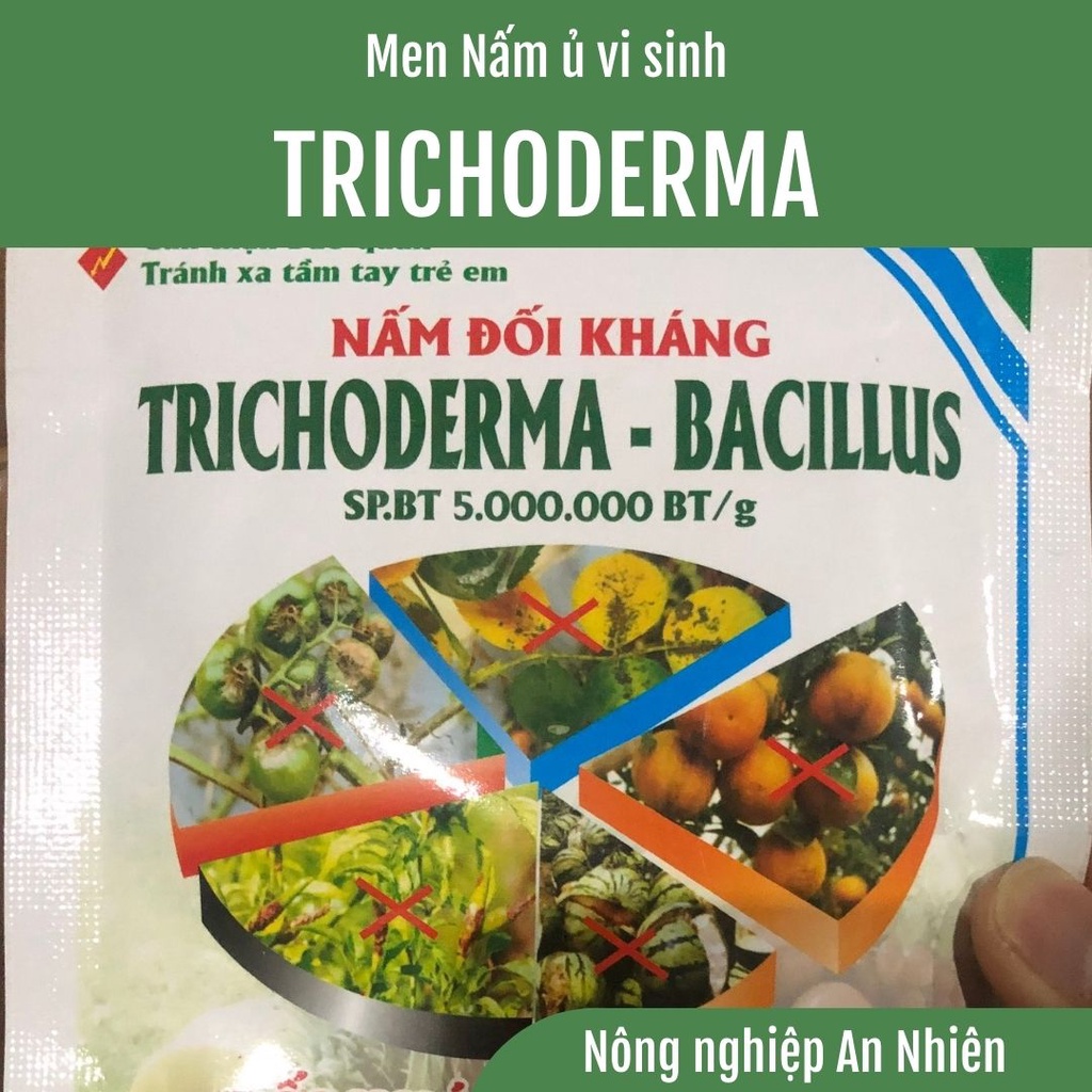 100g Trichoderma - Men ủ phân hữu cơ vi sinh, nấm đối kháng ,ủ rác,hạn chế vàng lá,nấm bệnh,cải tạo đất