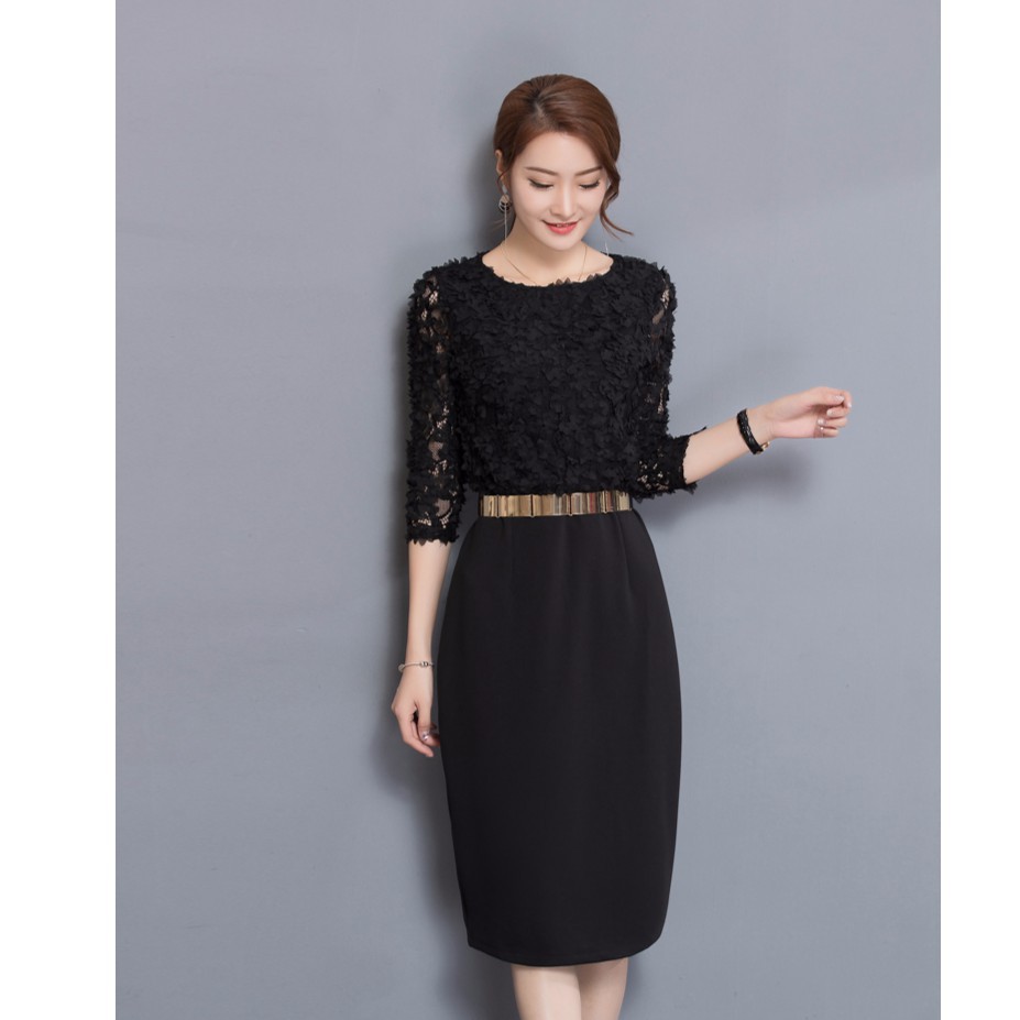 Đầm Dạ Hội Phối Ren Sang Trọng Cho Nữ | BigBuy360 - bigbuy360.vn