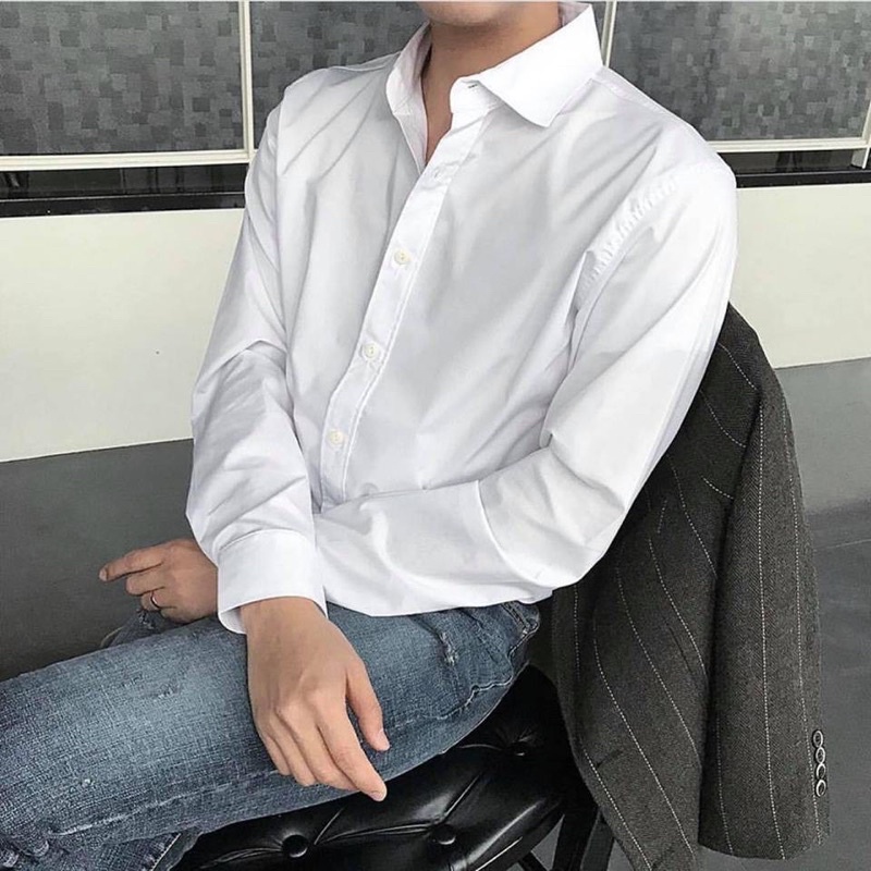 [HÀNG CAO CẤP] Sơ mi tay dài trơn chất đẹp hot