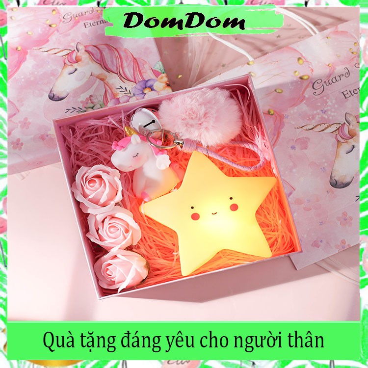 Đèn Ngủ Đáng Yêu Cho Bé, Đèn trang trí decor phòng ngủ hình ngôi sao - Domdom Store