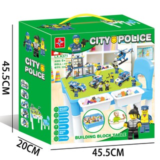 Bàn lego ghép hình city police LXA371