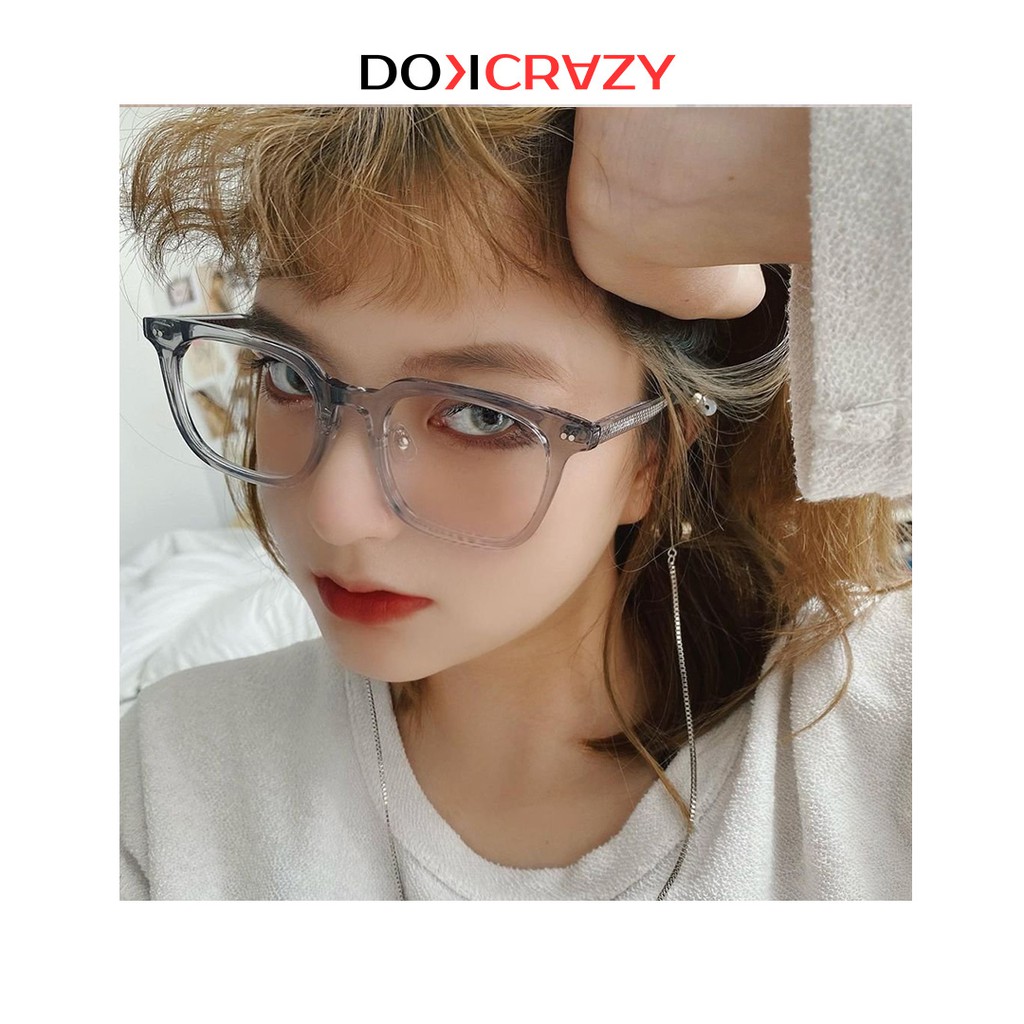 Gọng kính vuông nam nữ NICOS local brand DOKCRAZY mắt giả cận không độ thời trang cao cấp style retro hot trend Hàn Quốc | BigBuy360 - bigbuy360.vn