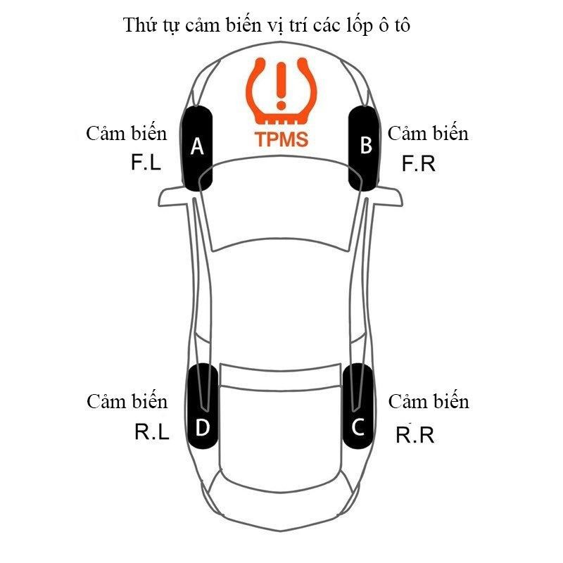 Cảm Biến Áp Suất Lốp Màn Hình Màu Cao Cấp Chạy Bằng Năng Lượng Mặt Trời Thông Minh