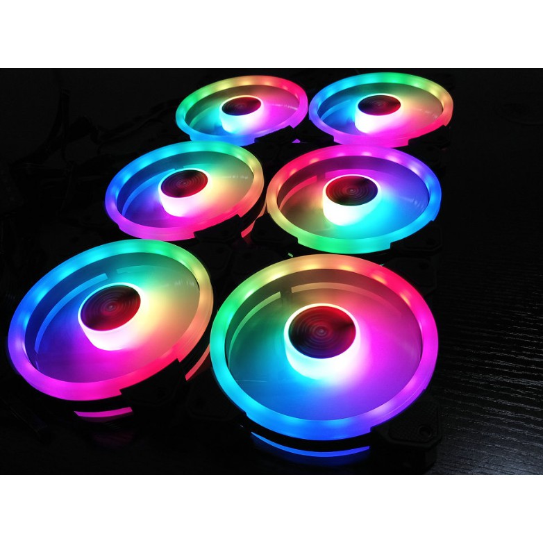 [Mã ELMS4 giảm 7% đơn 500K] Bộ 8 Quạt Tản Nhiệt, Fan Case Coolmoon V4 Led RGB - Kèm Hub + Remote